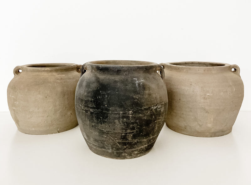 antique clay pots